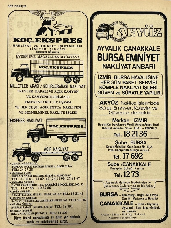 İzmir 1982-1983 Meslek Reklam İlanı Efemera S385 - Resim 2