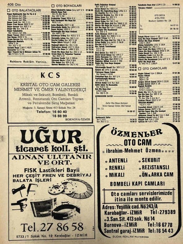 İzmir 1982-1983 Meslek Reklam İlanı Efemera S405 - Resim 2