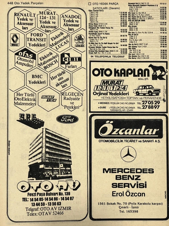 İzmir 1982-1983 Meslek Reklam İlanı Efemera S447 - Resim 2