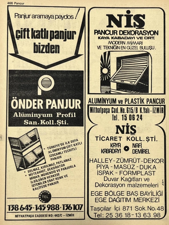 İzmir 1982-1983 Meslek Reklam İlanı Efemera S465 - Resim 2