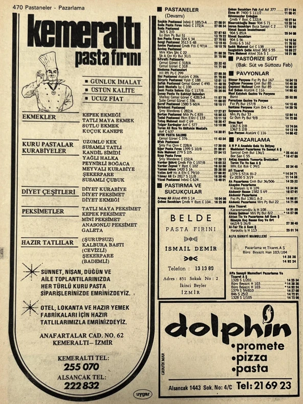 İzmir 1982-1983 Meslek Reklam İlanı Efemera S469 - Resim 2