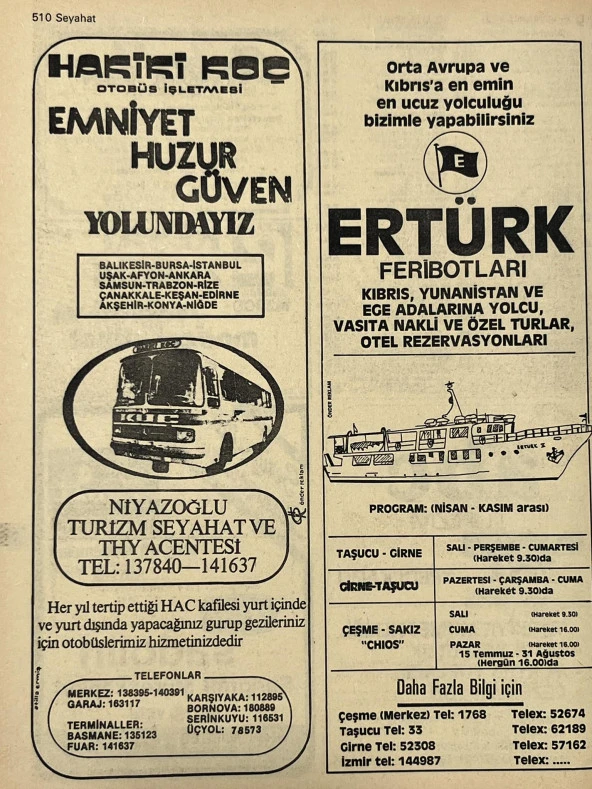 İzmir 1982-1983 Meslek Reklam İlanı Efemera S509 - Resim 2