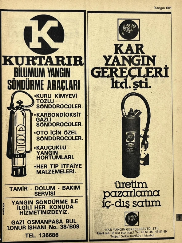 İzmir 1982-1983 Meslek Reklam İlanı Efemera S601 ürün görseli