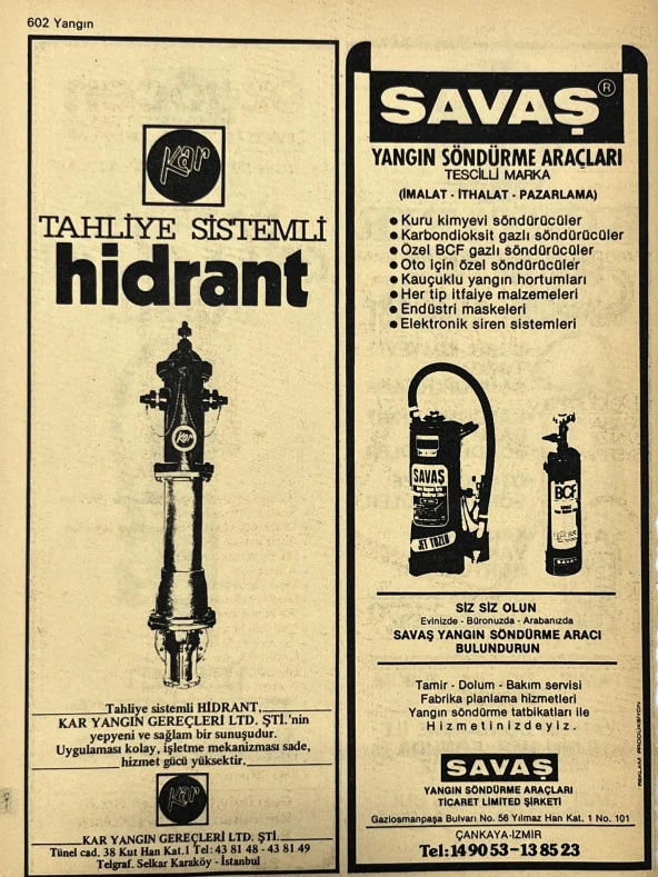 İzmir 1982-1983 Meslek Reklam İlanı Efemera S601 - Resim 2