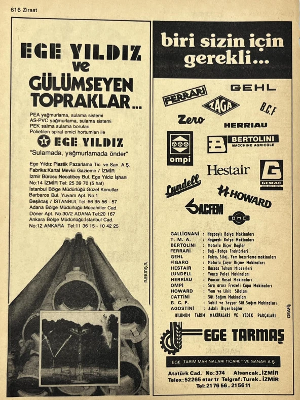 İzmir 1982-1983 Meslek Reklam İlanı Efemera S615 - Resim 2