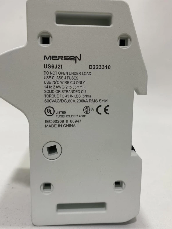 Mersen Ferraz US6J2I 2 Kutuplu Sigorta Yuvası 600V 60A - 5