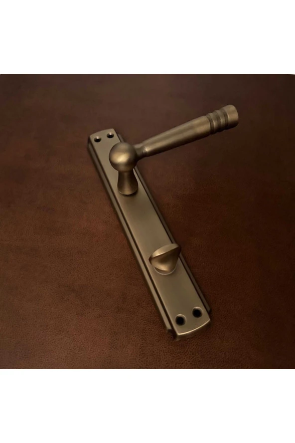 Osmanlı Mat Antik Sarı Bravo Aynalı Wc Banyo Kapı Kolu Sağ Basar 1 Takım ürün görseli