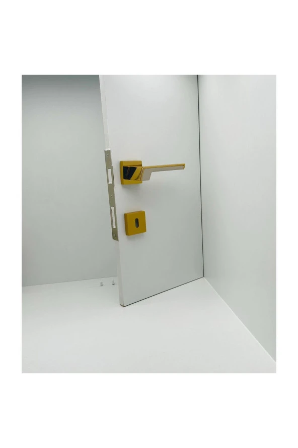 Volvo İnox Gold Kare Rozetli Oda Kapı Kolu Koldoor 1 Takım - Resim 2