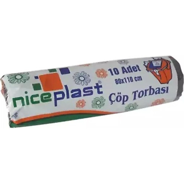 Niceplast Çöp Torbası Jumbo Kalın ( 400 gr ) 80x110 cm 10'lu