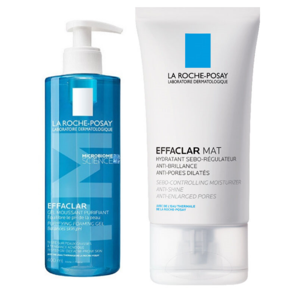 La Roche Posay Effaclar Jel 400 ml + La Roche Posay Effaclar Mat Parlama Karşıtı Nemlendirici 40 ml