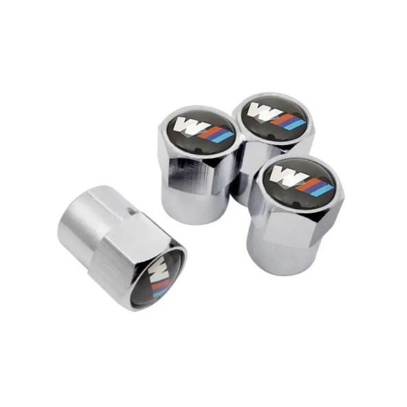 M/// LOGO BMW ALÜMİNYUM KAPLAMA 4 ADET SİBOP KAPAK (GÜMÜŞ) ürün görseli