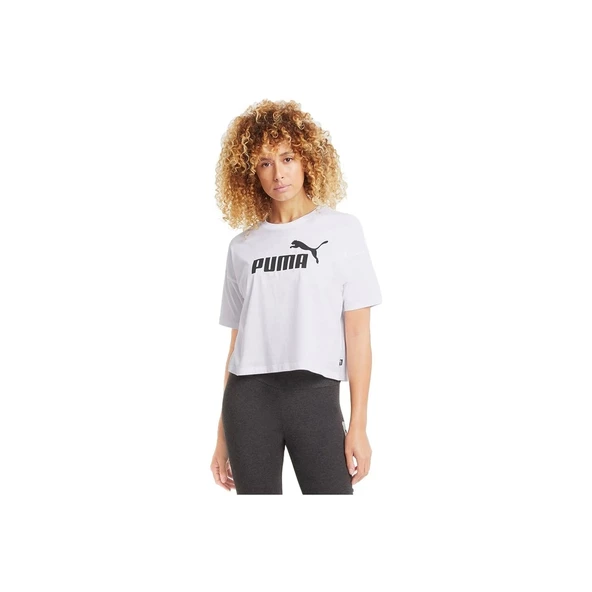 Puma Ess Cropped Logo Kadın Tişört 58686602