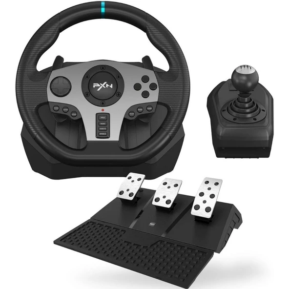 Cosmostech PXN V9 Gaming Racing Wheel 3 Pedallı ve Vitesli PC, PS4, PS3, Switch, Xbox ONE, Xbox Series X/S Uyumlu Oyuncu Direksiyonu ürün görseli
