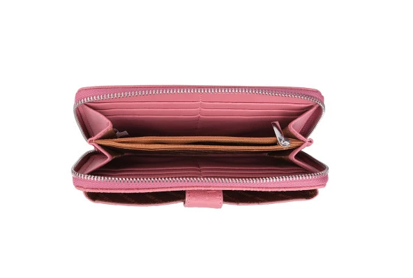 Bagacar Bozuk Para ve Telefon  Bölmeli Kullanışlı Cüzdan Pembe - 5