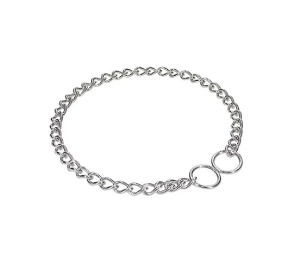 doggie boğmalı zincir tasma krom kaplama 3,5x50-60cm ürün görseli 1
