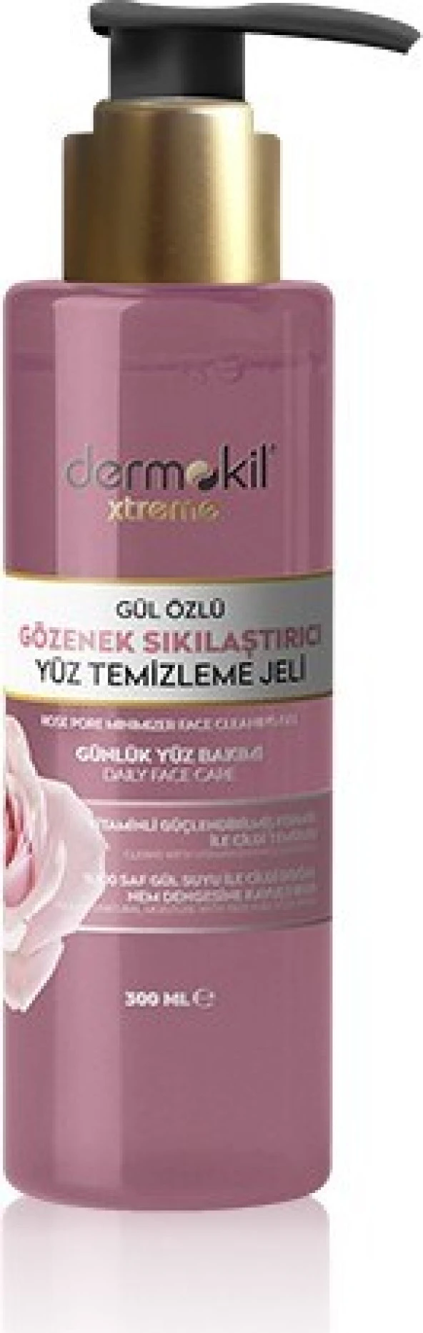 Dermokil Gül Özlü Gözenek Sıkılaştırıcı Yüz Temizleme Jeli 300 ml