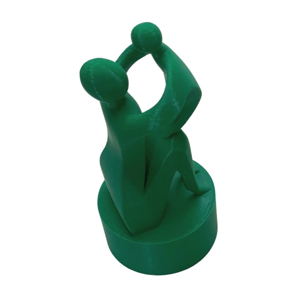 3D Anne ve Çocuk Figür - Yeşil - 8
