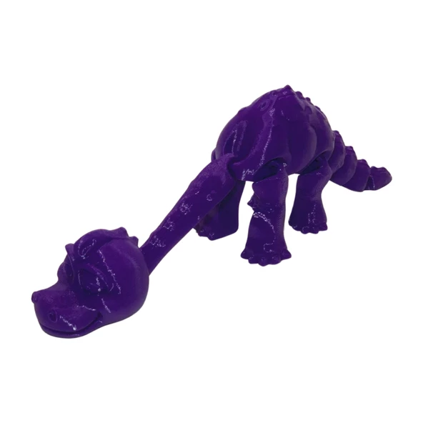 3D Hareketli Oyuncak Brakiyozor (Brachiosaurus) Dinozor - Mor - Resim 2