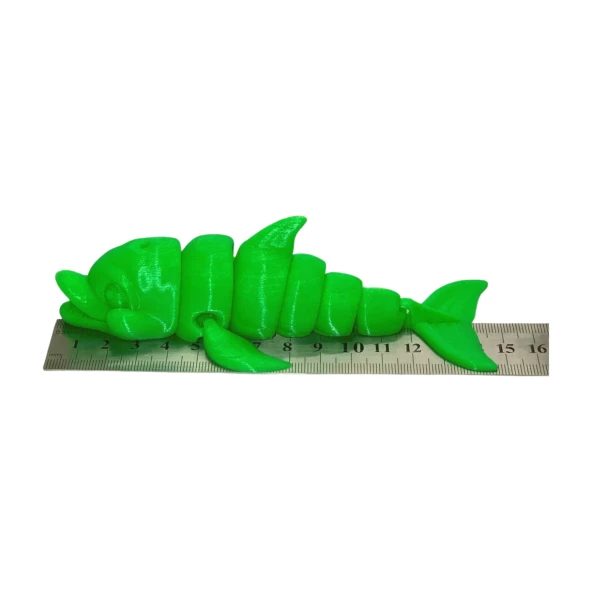3D Hareketli Gülen Yunus Figürlü Oyuncak -Neon Yeşili - 8