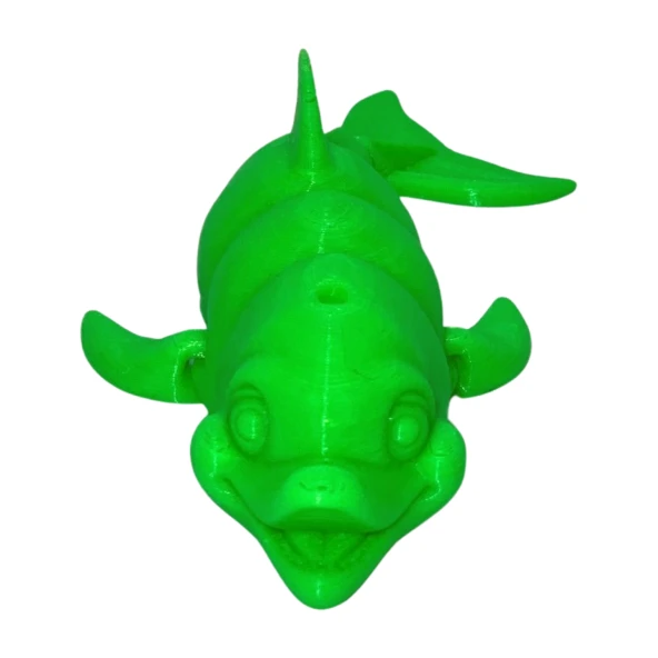 3D Hareketli Gülen Yunus Figürlü Oyuncak -Neon Yeşili - 10