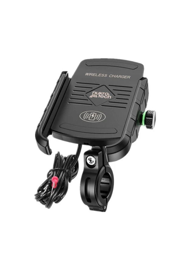 Nukrotech SF Wireless Şarjlı Motosiklet Telefon Tutucu