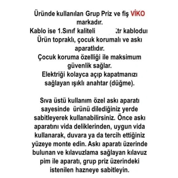 VİKO 6 Lİ 3X2.5 UZATMA SEYYAR KABLO 15 METRE - 2