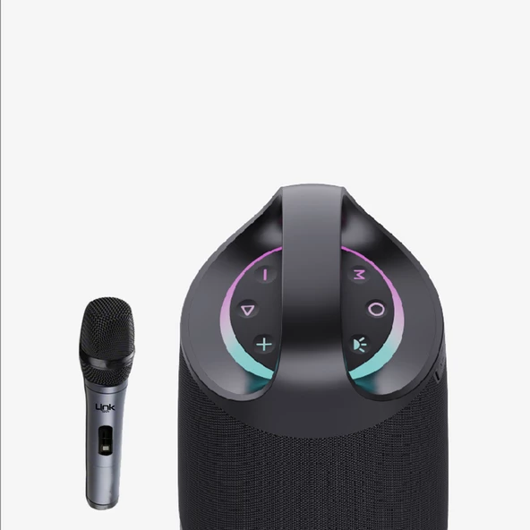 LinkTech M406 Premium RGB 80W Mikrofonlu Kablosuz BT Hoparlör - 5