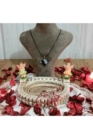 DURUSOY Üçgen Kesim Agat Doğal Taş Kolye - 2