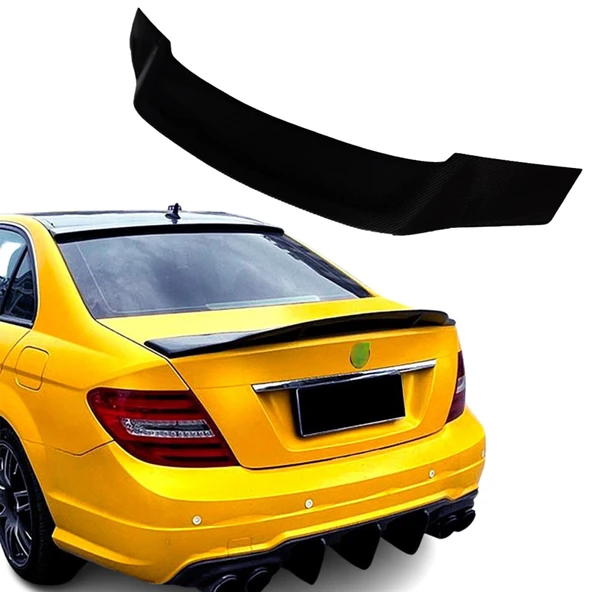 AUTOGP Mercedes w204 psm bagaj üstü spoiler siyah boyalı 2007 / 2013 - 3