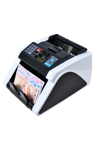 Kaan Mix TL ve Euro Karışık, Dolar, Gbp Adet Sayım Sahte Kontrollü Ofis Tipi Para Sayma Makinesi (Sesli Konuşma) - Resim 2