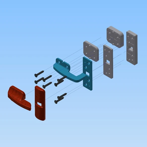 Lüks Emniyet Kancası Koyu Kahve - Resim 5