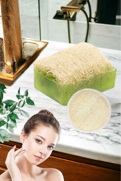 2'li Doğal Set Kabak Lifli Avokado Sabun Peeling Bakım Sıkılaştırma Akne Temizleme Lifli Yüz Pedi - 3