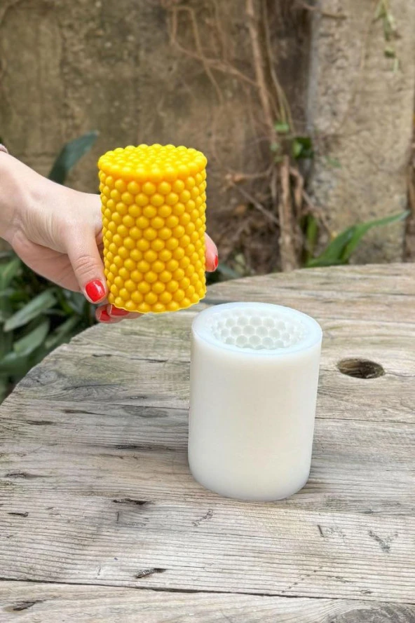 Bubble Silindir Tekli Mum Kalıbı (Silikon) ürün görseli