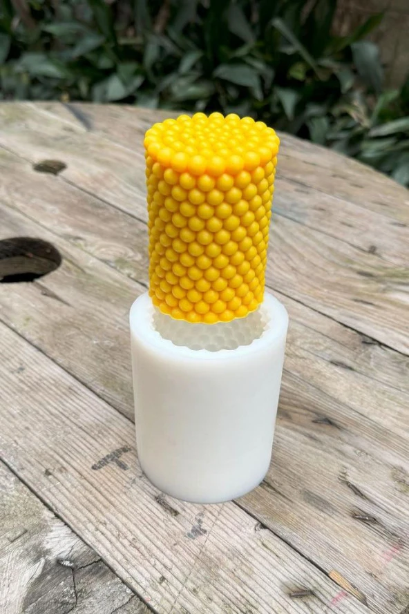 Bubble Silindir Tekli Mum Kalıbı (Silikon) - Resim 2