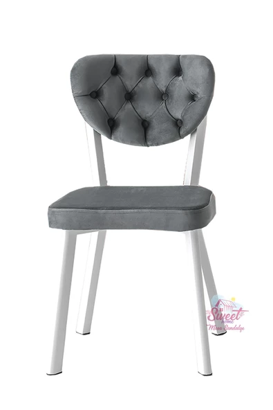 Simge Metal Sandalye Renkli Ayak 2 Li Set Cafe,Restaurant,Mutfak,Salon,Yemek Odası Sandalyesi - 2