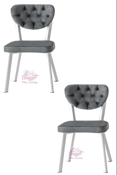 Simge Metal Sandalye Renkli Ayak 2 Li Set Cafe,Restaurant,Mutfak,Salon,Yemek Odası Sandalyesi - 6