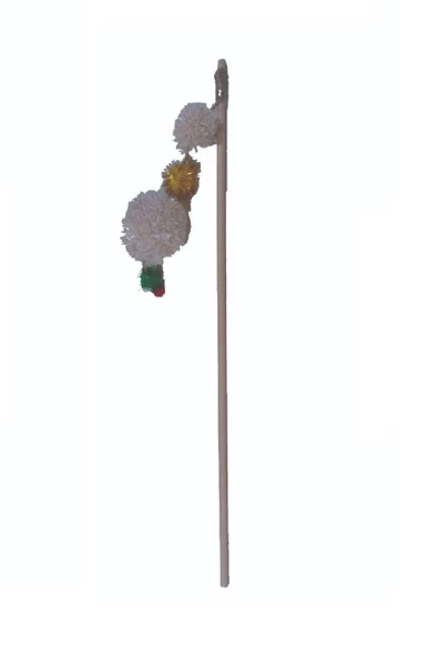 4'lü Set Evcil Hayvan Takı Kolye Tasma 33cm Oyun Oltası Tüy Toplama Temizleme Eldiveni Tırnak Makası - 4
