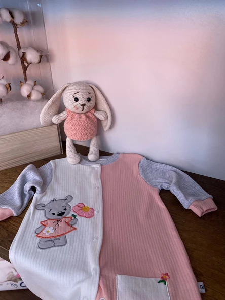 MLB AMİGURUMİ TAVŞAN VE TULUM KIZ BEBEK TAKIMI - 2