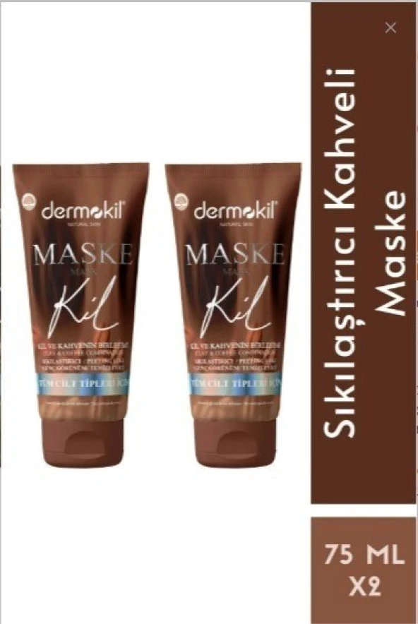 Dermokil Sıkılaştırıcı Soyulabilir Kahveli Maske 2'li Set 75 ml