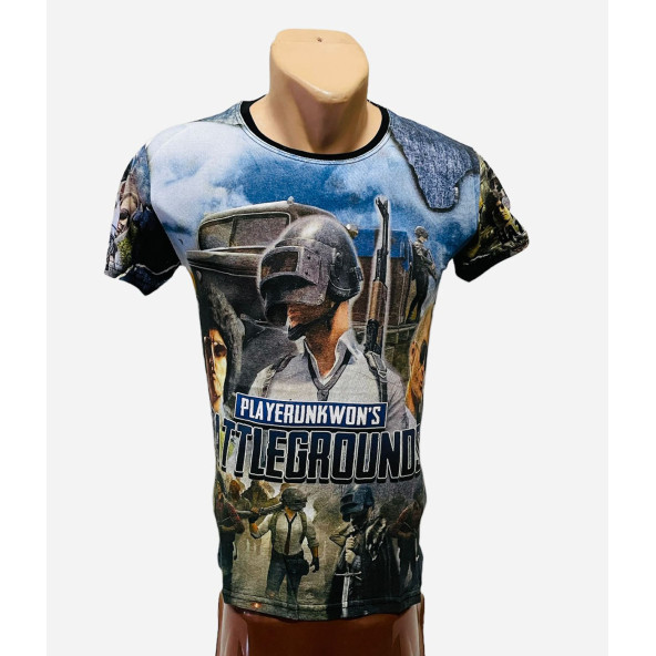 Dijital Baskı Pubg Palyer Gamer Tshirt - 7