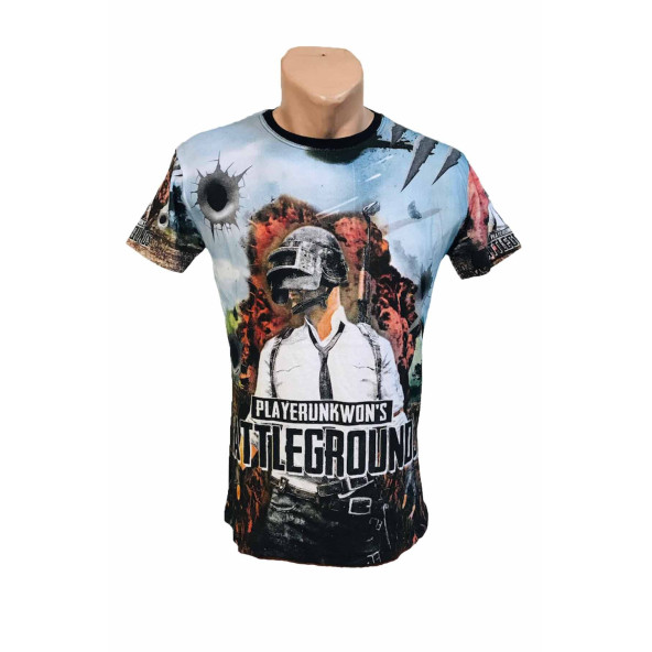 Dijital Baskı Pubg Palyer Gamer Tshirt