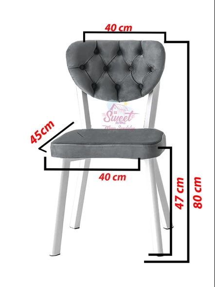 Simge Metal Sandalye Renkli Ayak 6 Lı Set Cafe,Restaurant,Mutfak,Salon,Yemek Odası Sandalyesi - 12