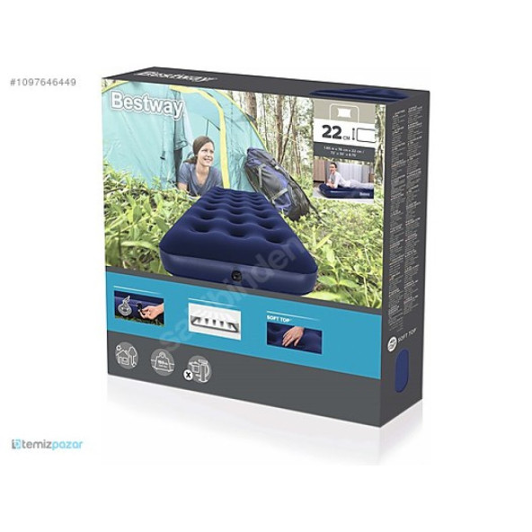 BESTWAY 67000 TEK KİŞİLİK ŞİŞME YATAK (185 X 76 X 22) CM - 2