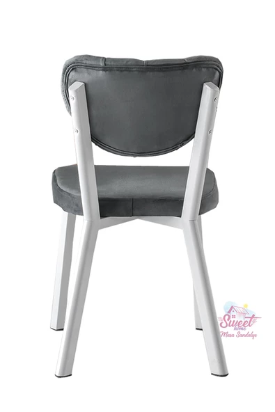 Simge Metal Sandalye Renkli Ayak 6 Lı Set Cafe,Restaurant,Mutfak,Salon,Yemek Odası Sandalyesi - 10