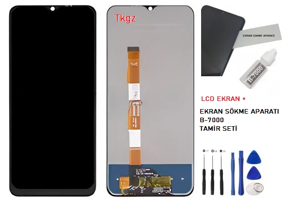 VİVO Y21S Lcd Ekran Dokunmatik Orijinal Kalite + B-7000 + TAMİR SETİ
