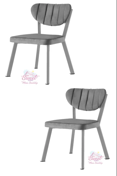 Esinti Metal Sandalye Renkli Ayak 2 Li Set Cafe,Restaurant,Mutfak,Salon,Yemek Odası Sandalyesi - 8