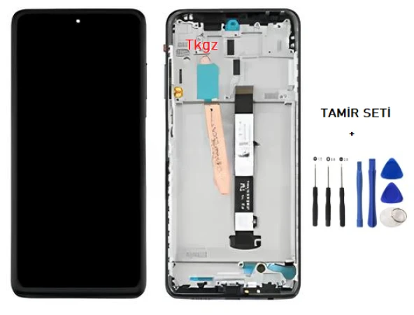 Xiaomi POCO X3 NFC Lcd Ekran Dokunmatik Orijinal Kalite ÇITALI MAVİ + TAMİR SETİ