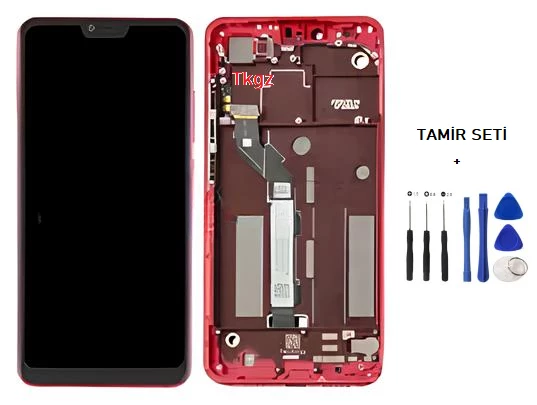 Xiaomi Mİ 8 LİTE Lcd Ekran Dokunmatik Orijinal Kalite ÇITALI KIRMIZI + TAMİR SETİ - 1