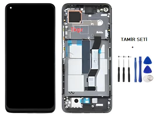 Xiaomi Mİ 10T Lcd Ekran Dokunmatik Orijinal Kalite ÇITALI Siyah + TAMİR SETİ