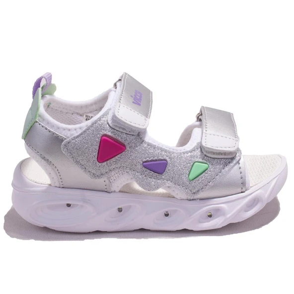 Vicco 321F24Y204CC Hilda Beyaz Ortopedik Günlük Işıklı Kız Çocuk Spor Sandalet - 2